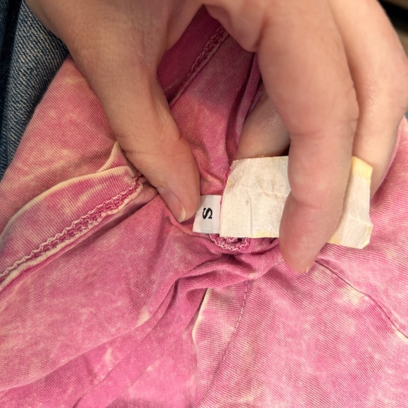 Pink Tie-Die Cutout Shirt - Picture 3 of 3